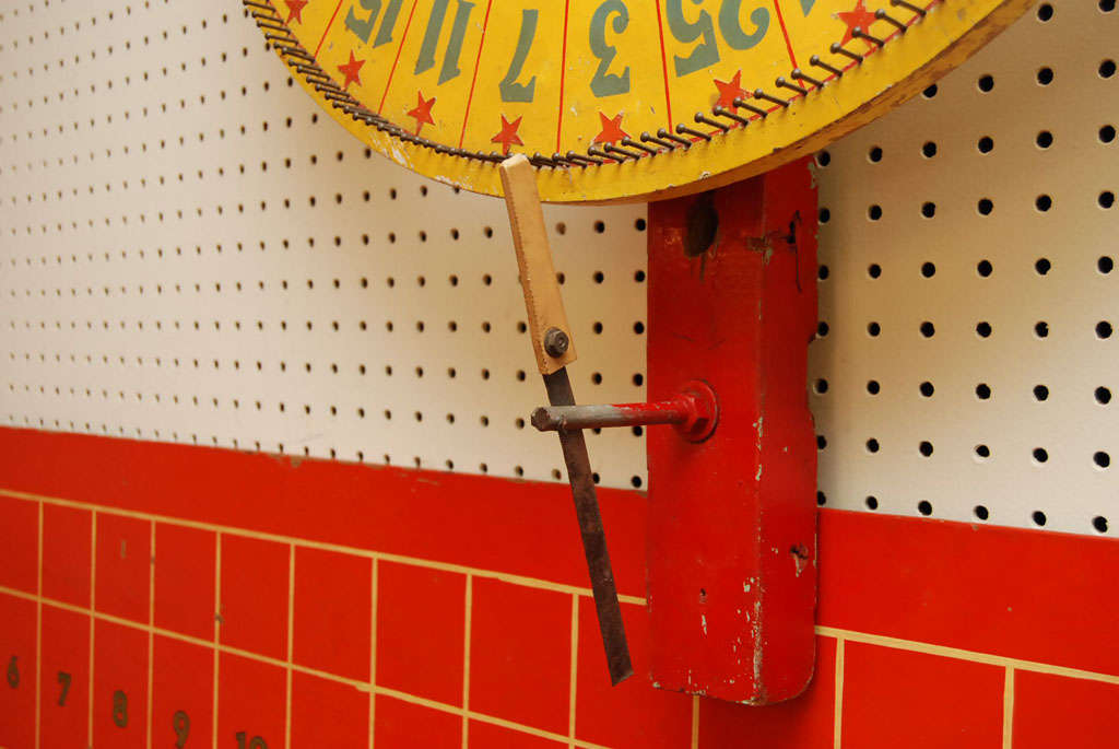20th Century American Carnival game wheel and Board