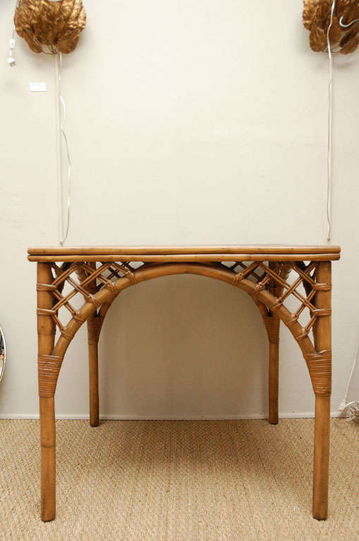 20th Century Vintage Ficks Reed Card Table