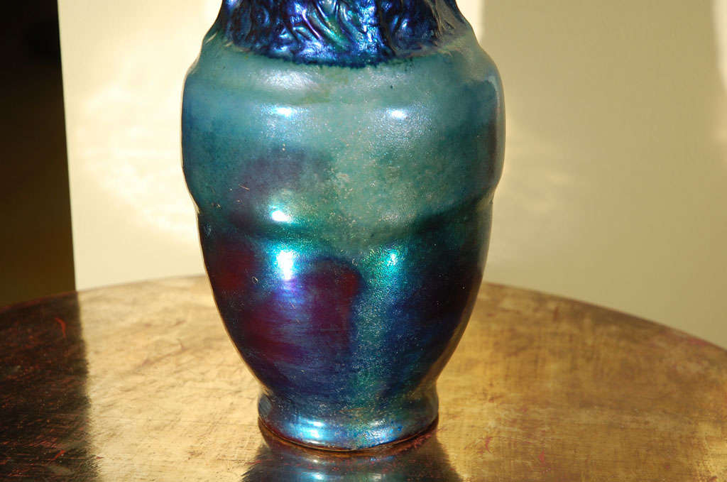 Hungarian Secessionist Zsolnay Vase In Excellent Condition For Sale In Beverly Hills, CA