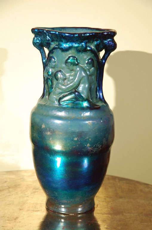 Hungarian Secessionist Zsolnay Vase For Sale 2