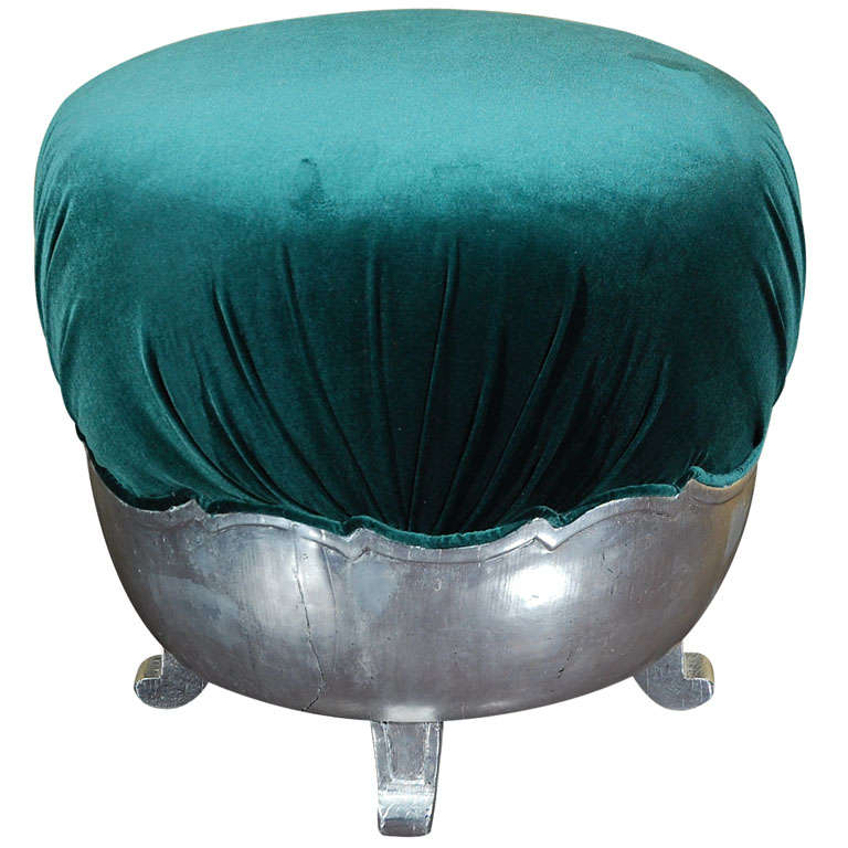 Hungarian Neo-Baroque stool by Lajos Kozma