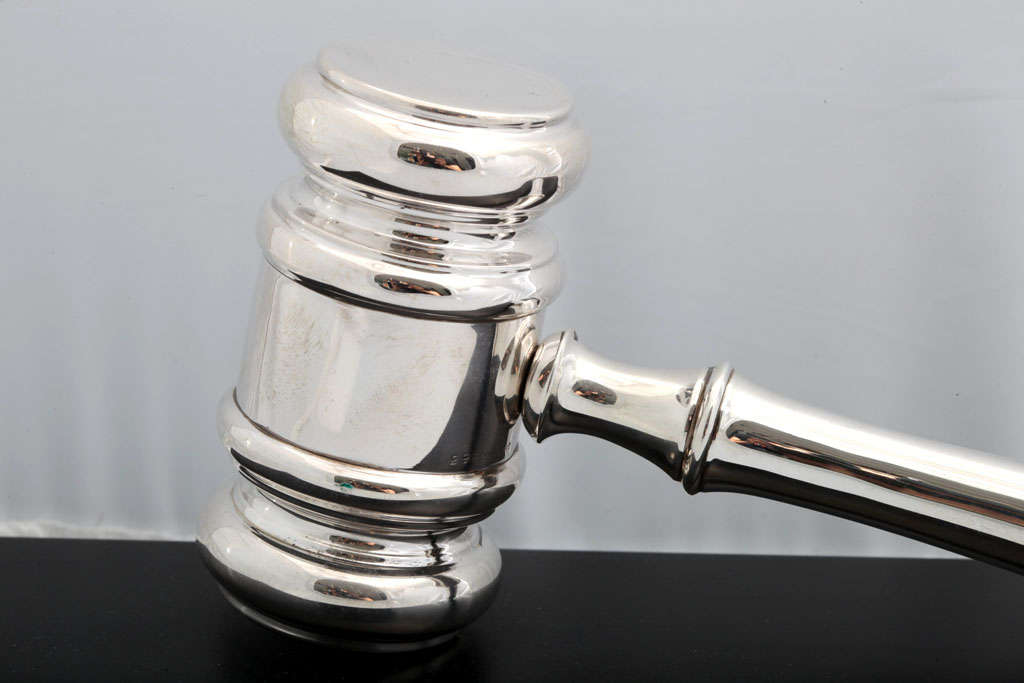Mid-20th Century Sterling Silver Gavel
