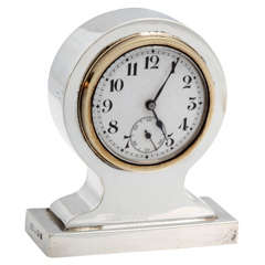 Sterling Silver Desk/Table Clock