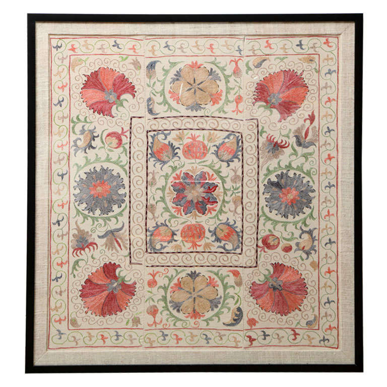 Suzani Embroidery, Framed