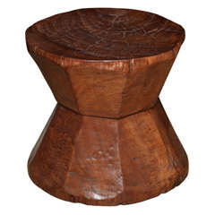 Hourglass Carved Side Table