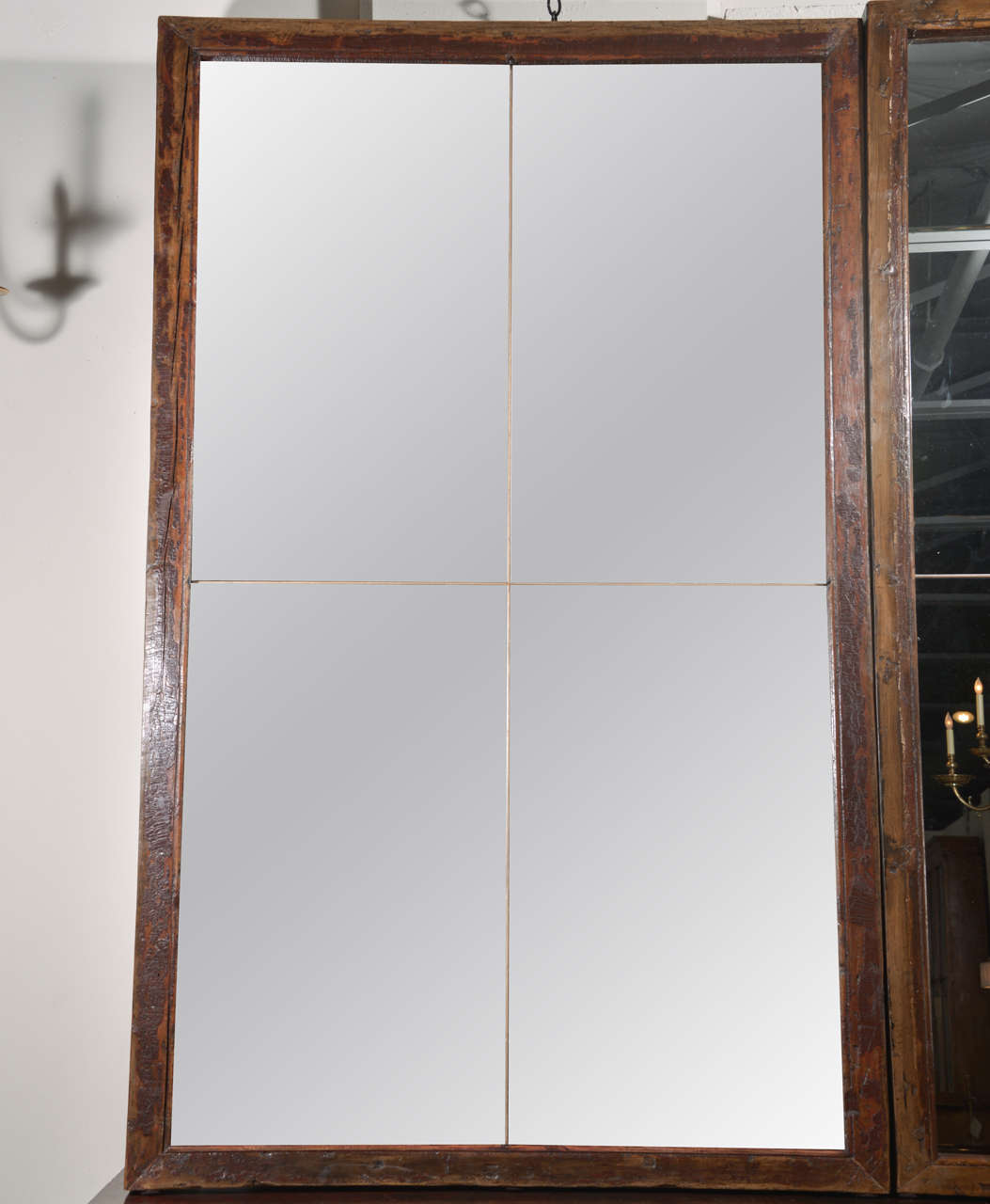 Antique French Window Frame as Mirror