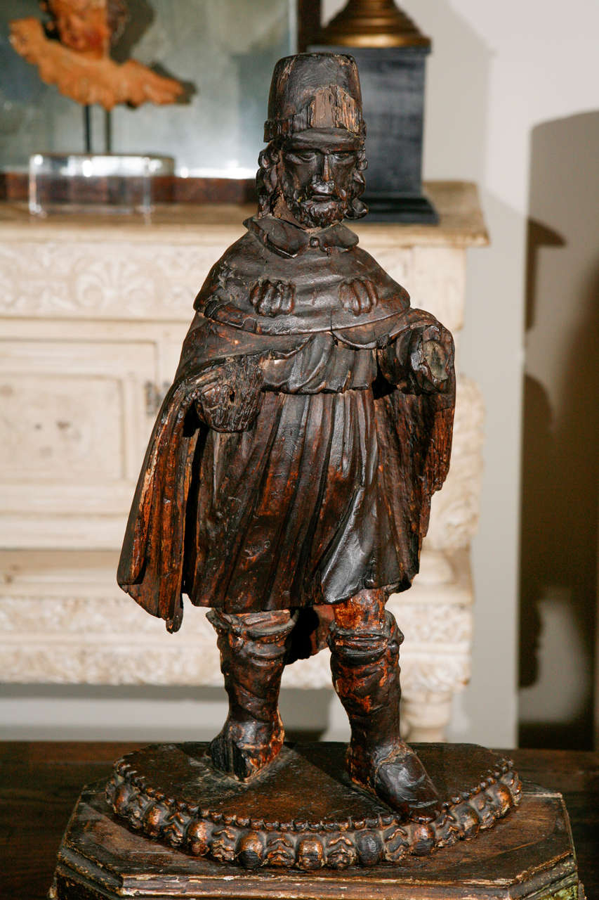 Antique Carved Wood Figure