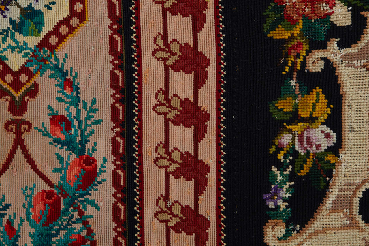 antique english needlework rug