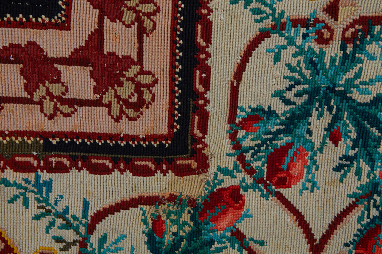 Victorian English Needlepoint Rug For Sale at 1stdibs