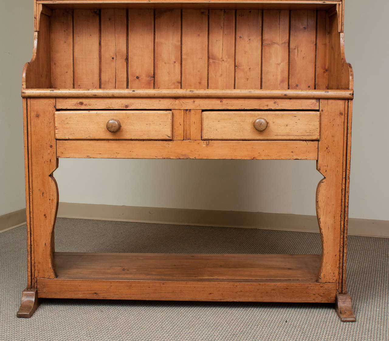 Pine Fiddle-Front Irish Dresser 1