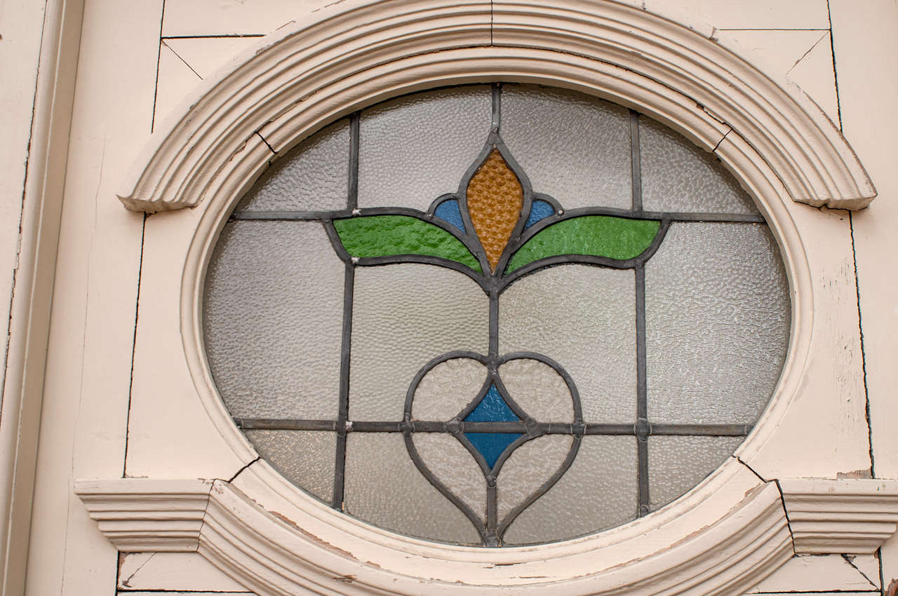 Art Deco Stained Glass Front Door