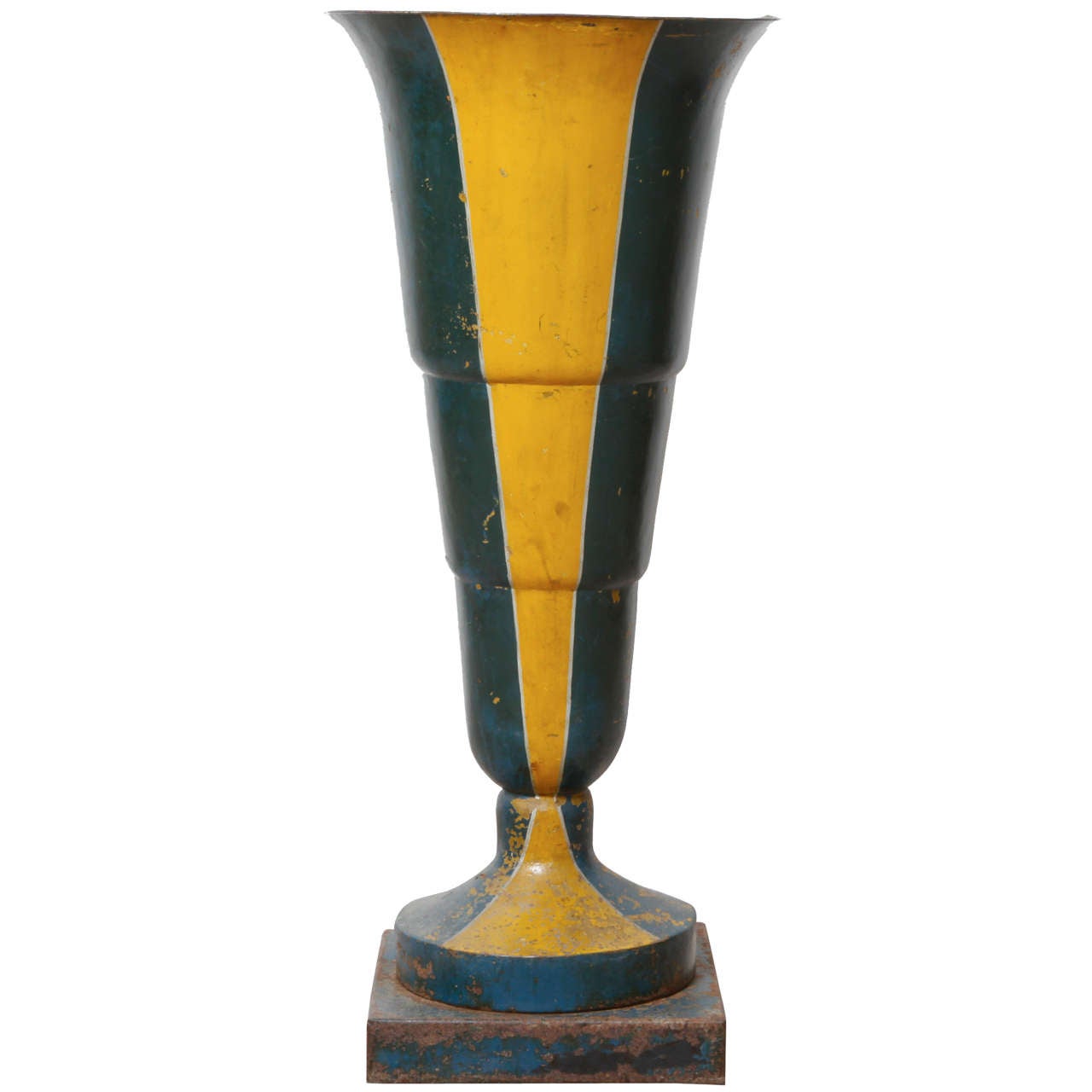 a French iron art deco car racing cup, 1930's For Sale