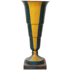 Vintage a French iron art deco car racing cup, 1930's