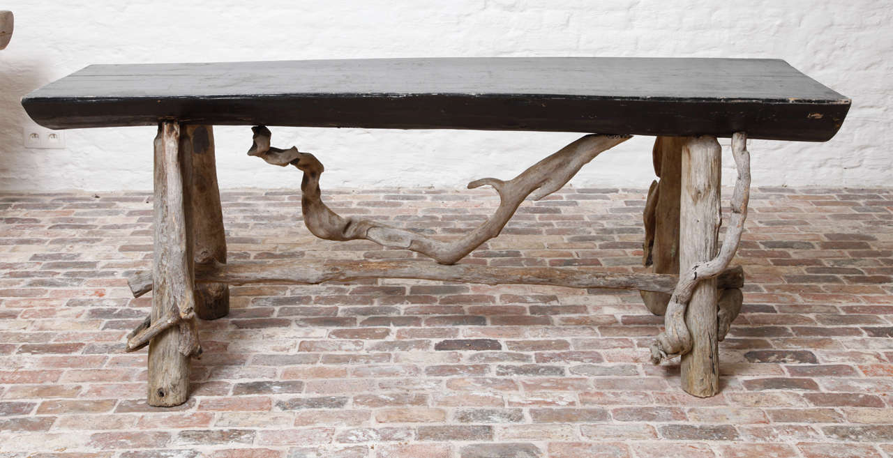 A French 1990's driftwood console table