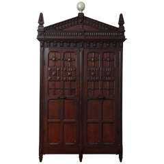 A French Napoleon III 1890
s oak geometric cabinet