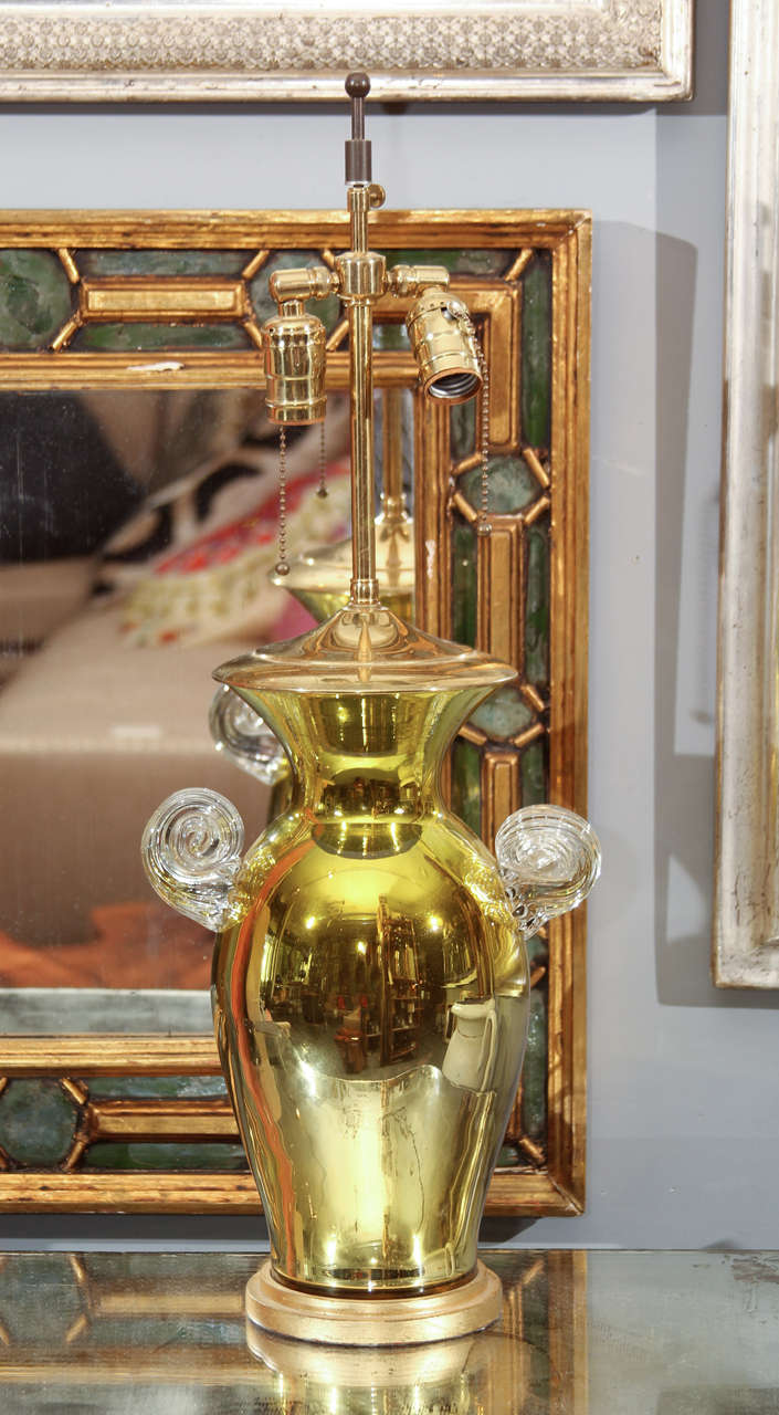Stunning vintage mercury glass lamp.