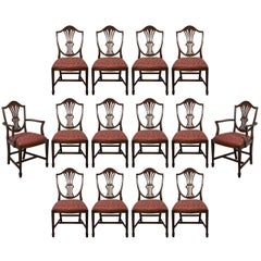 19th c English Sheraton Prince of Wales dining chairs