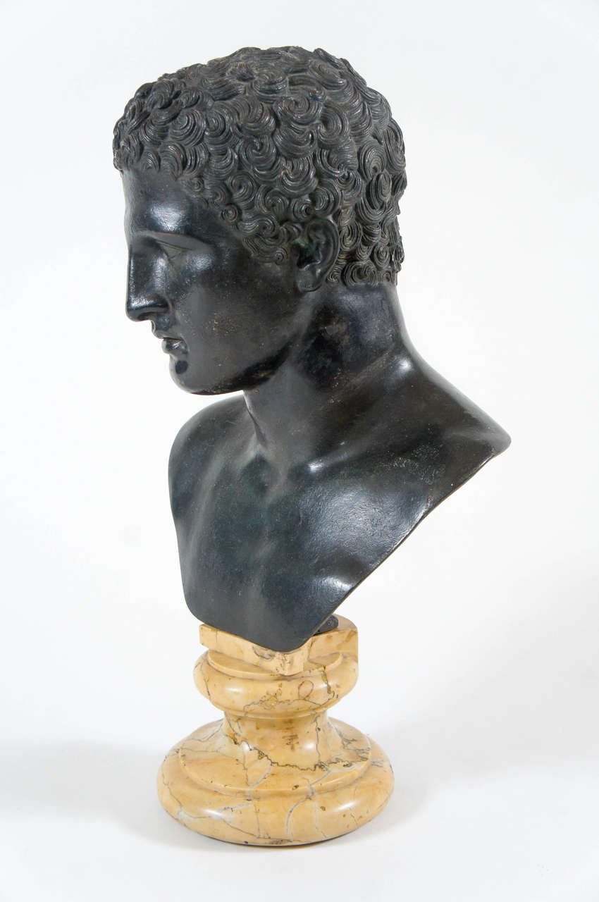 Italian Bronze Bust of Hermes Attributed to the Chiurazzi Foundry, Naples, c. 1880