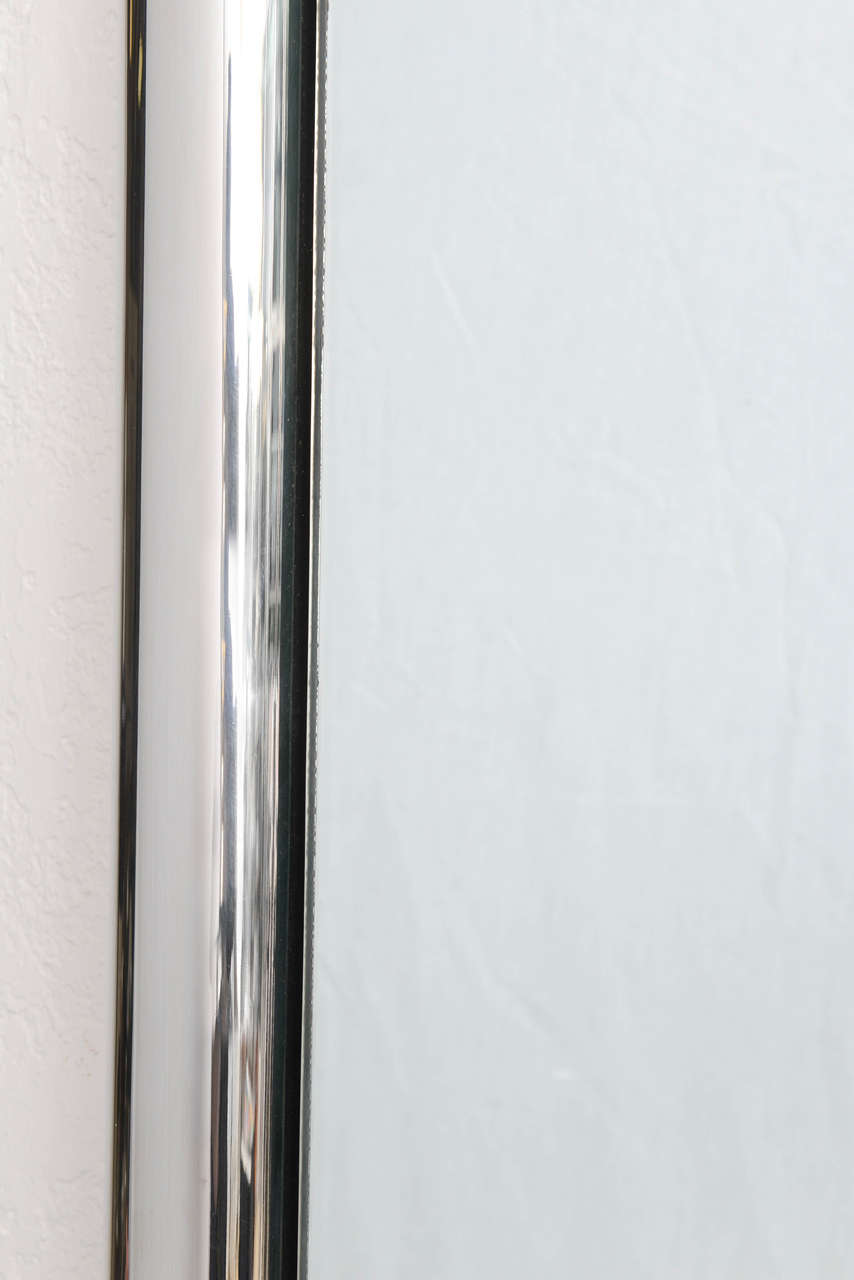 Stainless Steel Karl Springer Style Polished Steel Mirror