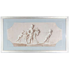 Large, 18th Century Grisaille Painting