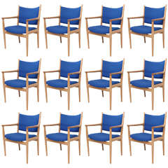 Set of 12 Hans Wegner JH 509 Armchairs