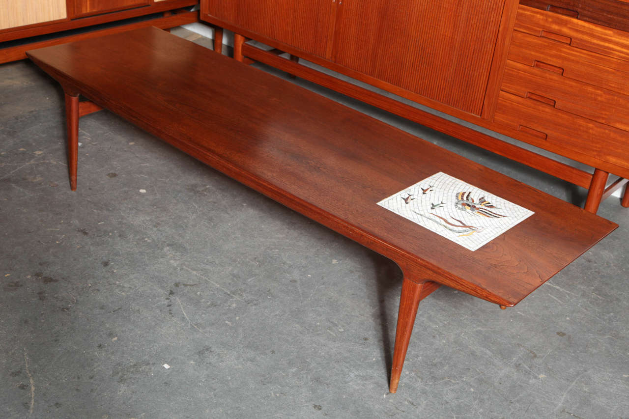 Teak Coffee Table by Johannes Andersen In Excellent Condition In New York, NY