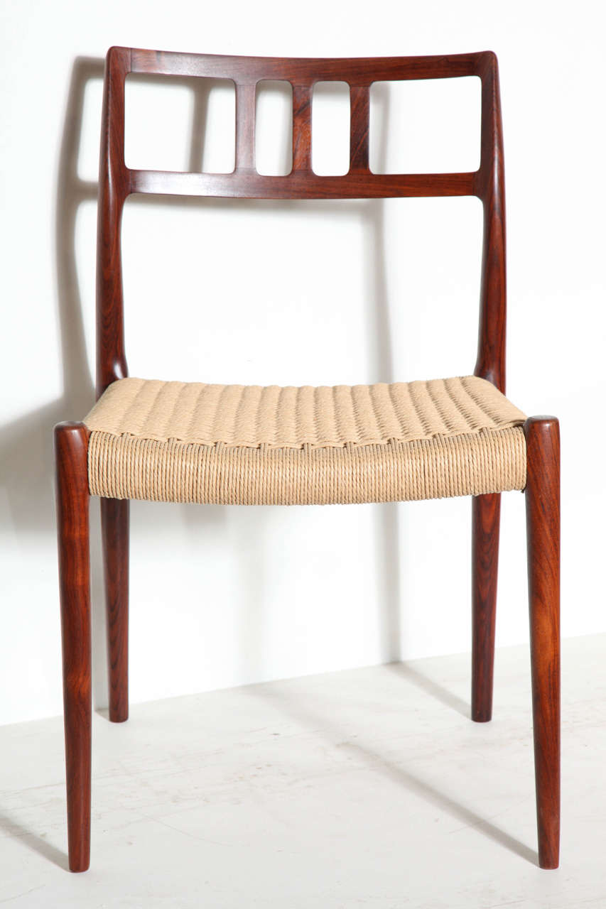 Scandinavian Modern Niels Moller No. 79  Dining Chairs, Set of Five