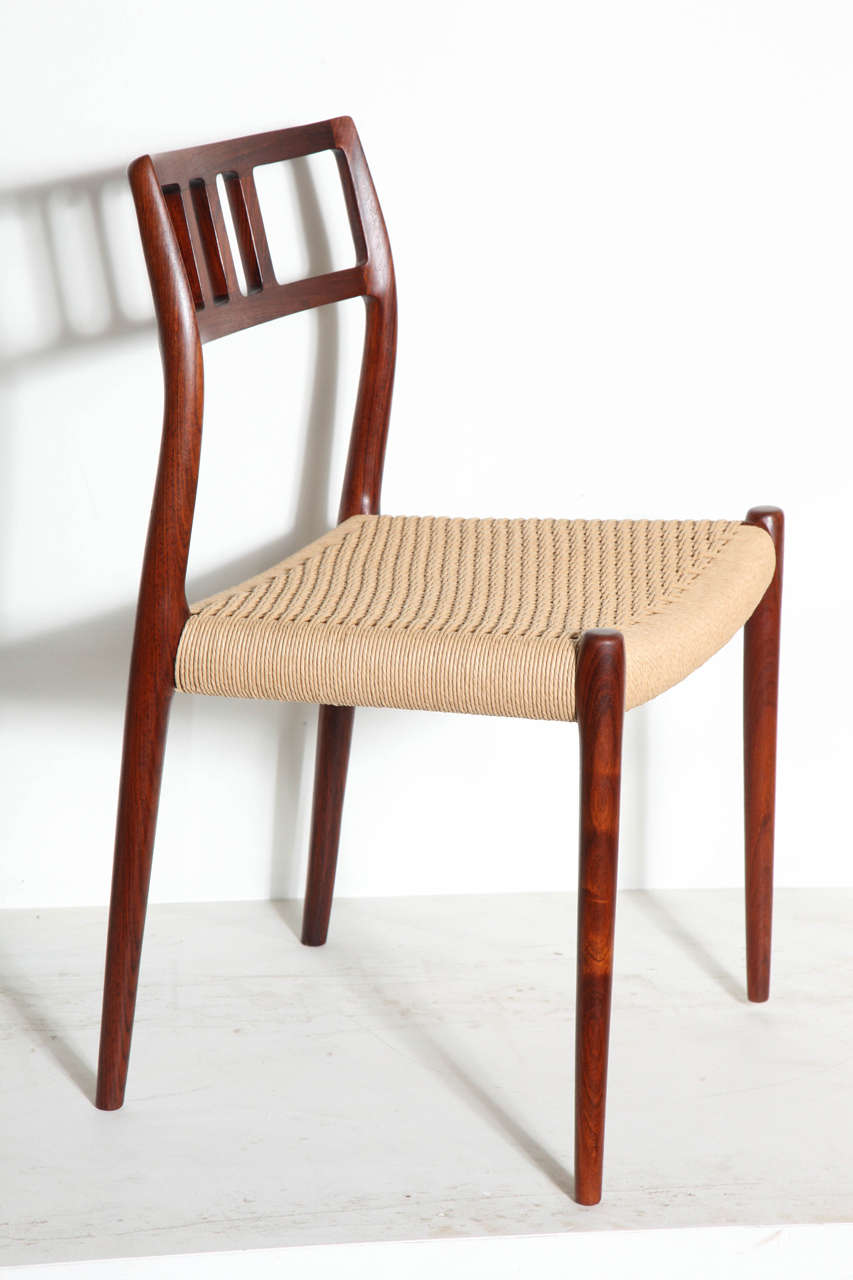 Niels Moller No. 79  Dining Chairs, Set of Five In Excellent Condition In New York, NY
