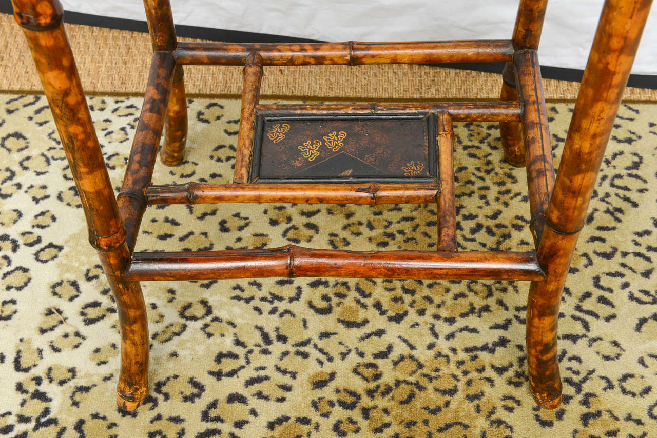 19th Century English Bamboo Side Table 1