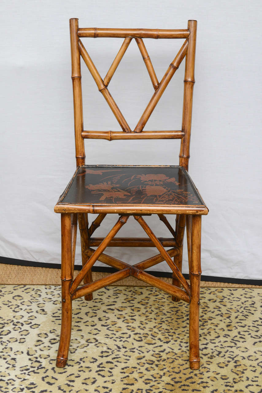 English Bamboo chair with Japanning (all original).