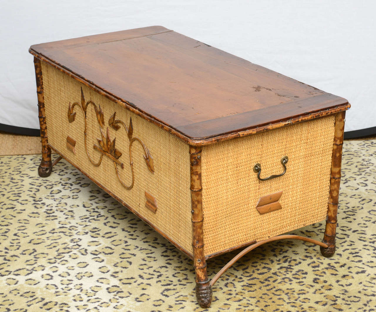 vintage bamboo chest