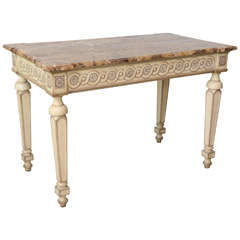 Italian Neoclassic Painted & Parcel-Gilt Console/Centre Table, Late 18th Century