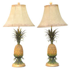 Pair of Pineapple Lamps