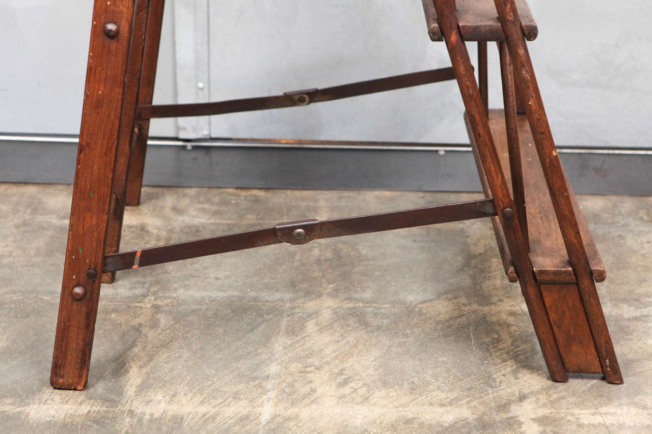 American Early 20th c. Small Wood Ladder
