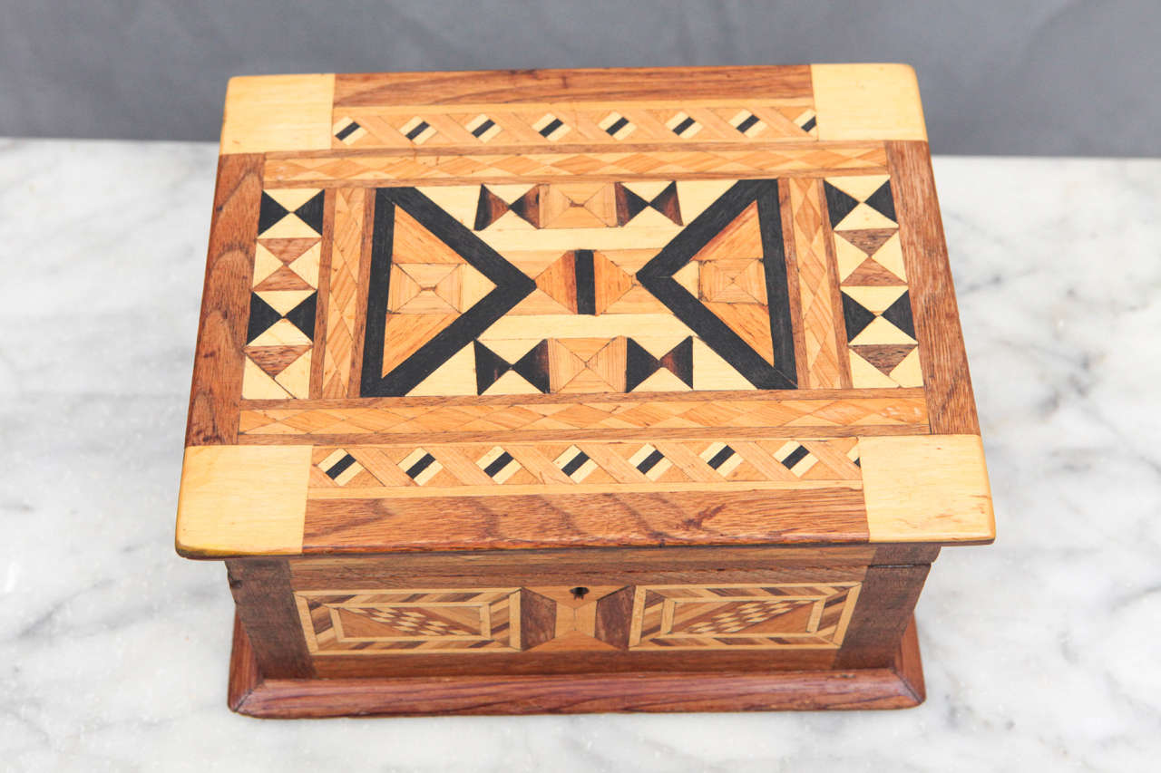 Folk Art Parquetry Box For Sale at 1stDibs folk art box, art boxes