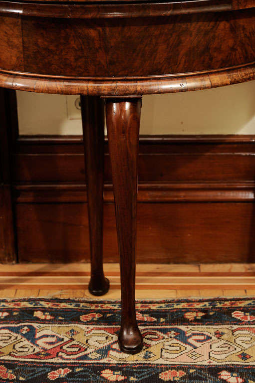 A Pair of George I Burr and Figured Walnut Folding Games Tables