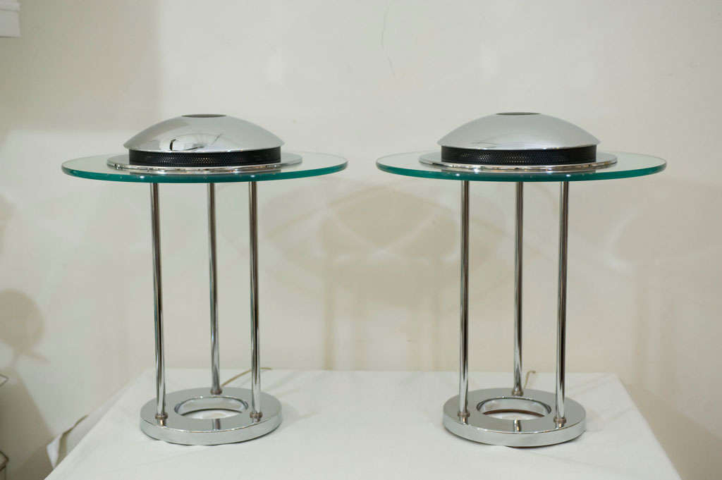 Vintage Pair of Sonneman Lamps for G. Kovacs