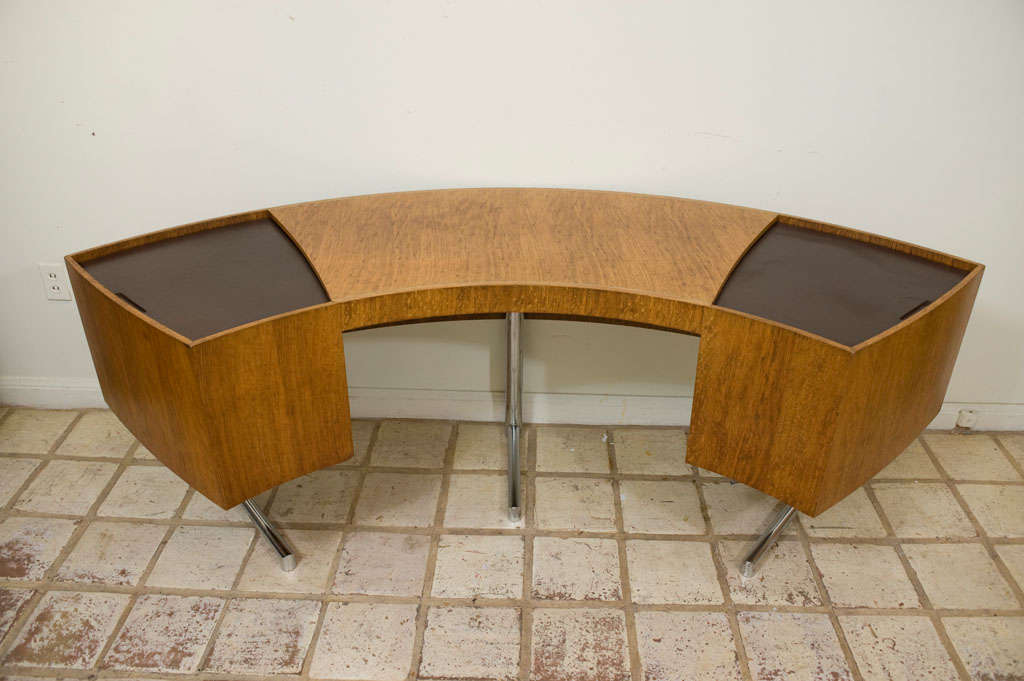 Leif Jacobsen Curved Wood Desk 2