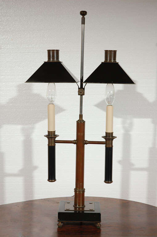 1920's Bronze Bouilotte  Desk Lamp