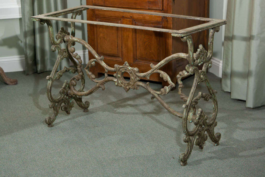 single iron console / table  base