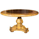 Painted Pedestal Base Table