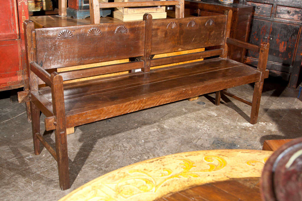 Carved Shell Bench