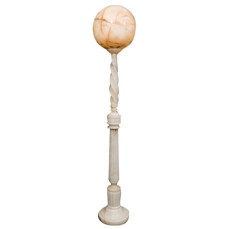 Art Deco Alabaster Floor Lamp At 1stdibs Art Deco Alabaster Floor Lamp For