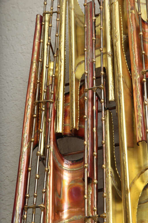 Large Brass and Copper Wall Sculpture 4