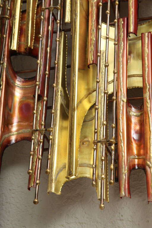 Large Brass and Copper Wall Sculpture 5
