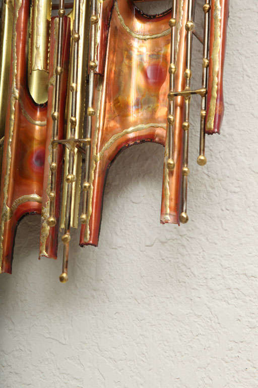 Large Brass and Copper Wall Sculpture 6