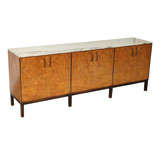 Milo Baughman Burlwood and Marble Credenza for Directional