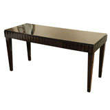 Wonderful High Polished Ebonized Desk or Console
