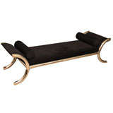 Ultra Luxe Brueton Chrome and Silk Chenille Day Bed