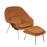 Classic Eero Saarinen for Knoll Womb Chair with Ottoman